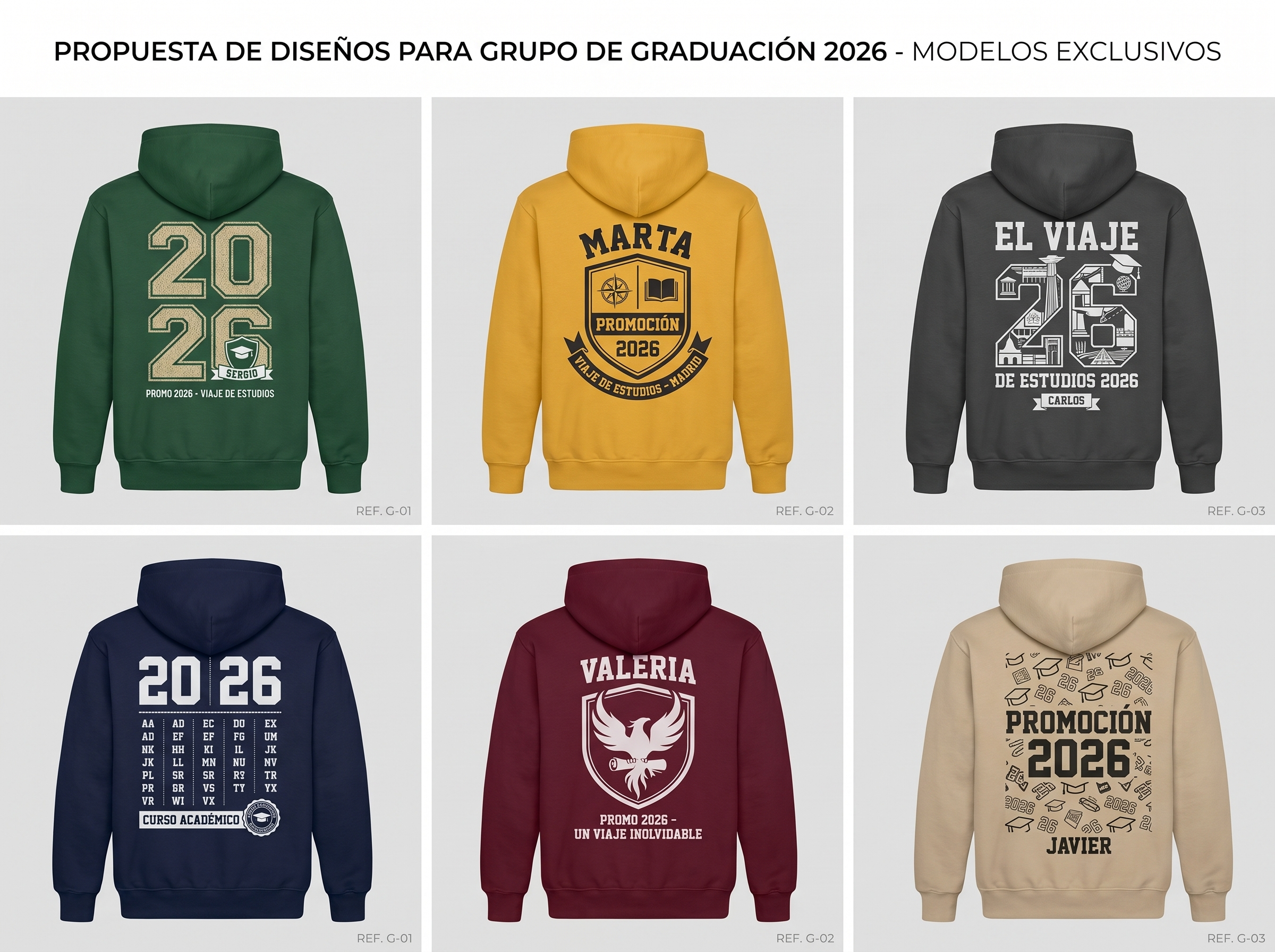 Sudaderas para grupos Diseños personalizados para grupos que quieren una prenda cómoda, actual y con identidad propia.